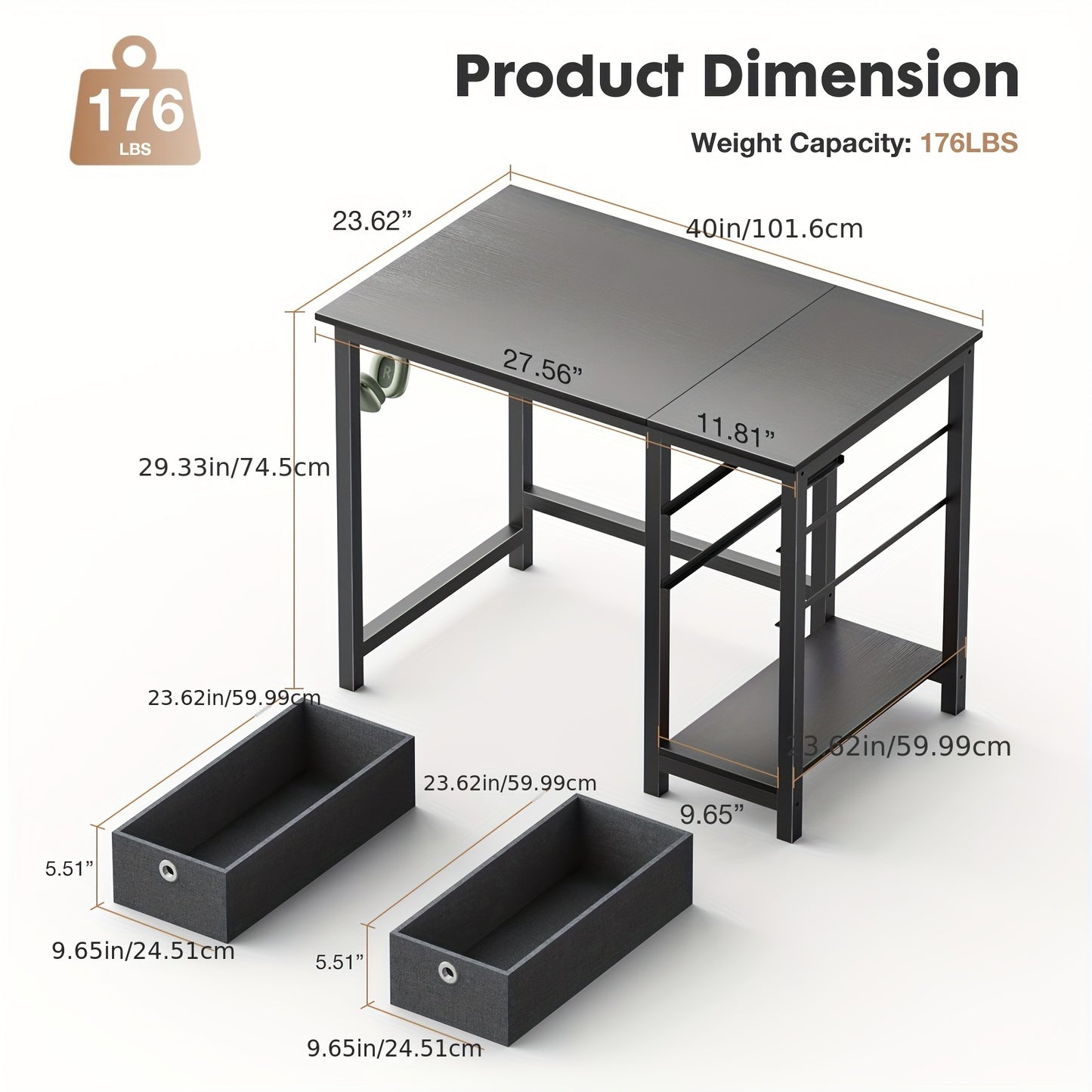 Desk with Drawers