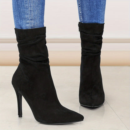 Boots Mid-Calf Women's - Zipper Comfort Casual Round Toe