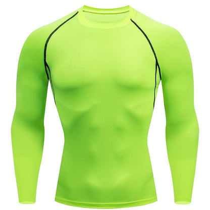 Men's Fitness PRO Quick-Dry T-Shirt - Long Sleeve Stretch Running