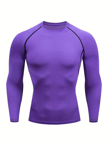 Men's Fitness PRO Quick-Dry T-Shirt - Long Sleeve Stretch Running
